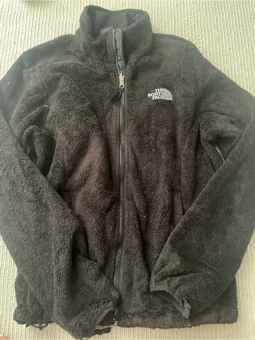 The North Face Black Fuzzy Full-Zip Jacket womens M